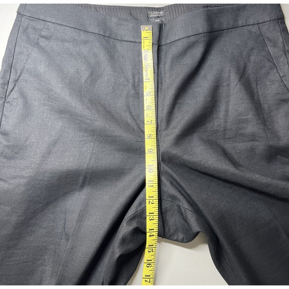 J Crew Kate Pants Womens 16 Black Straight Leg Pant Stretch Linen Blend Lined - Picture 6 of 10